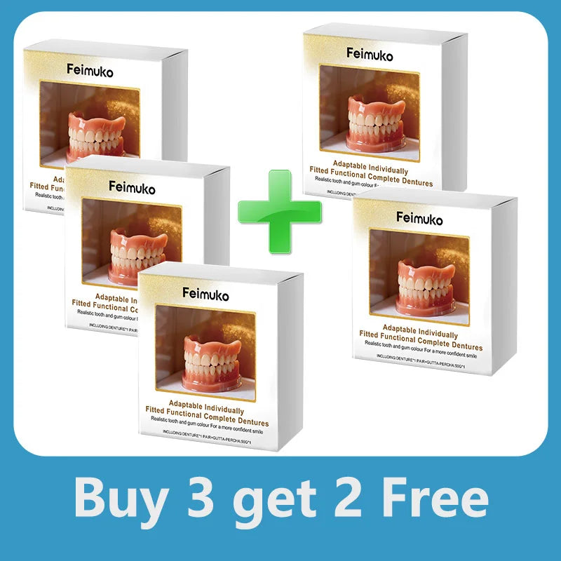 Temporary Silicone Denture Set for Instant Smile Enhancement