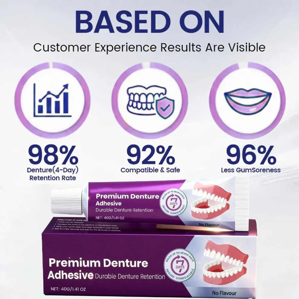 Premium Denture Adhesive Cream for Long-Lasting Comfortable Hold