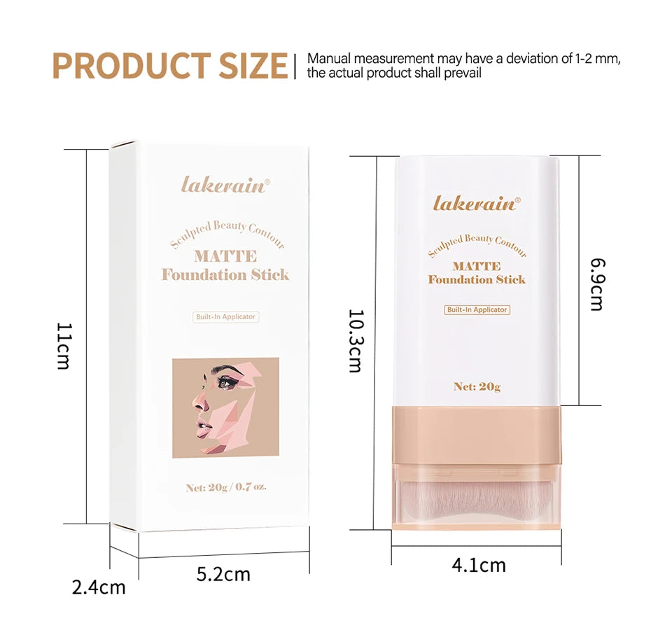 Matte Foundation Stick with Built-in Blending Brush