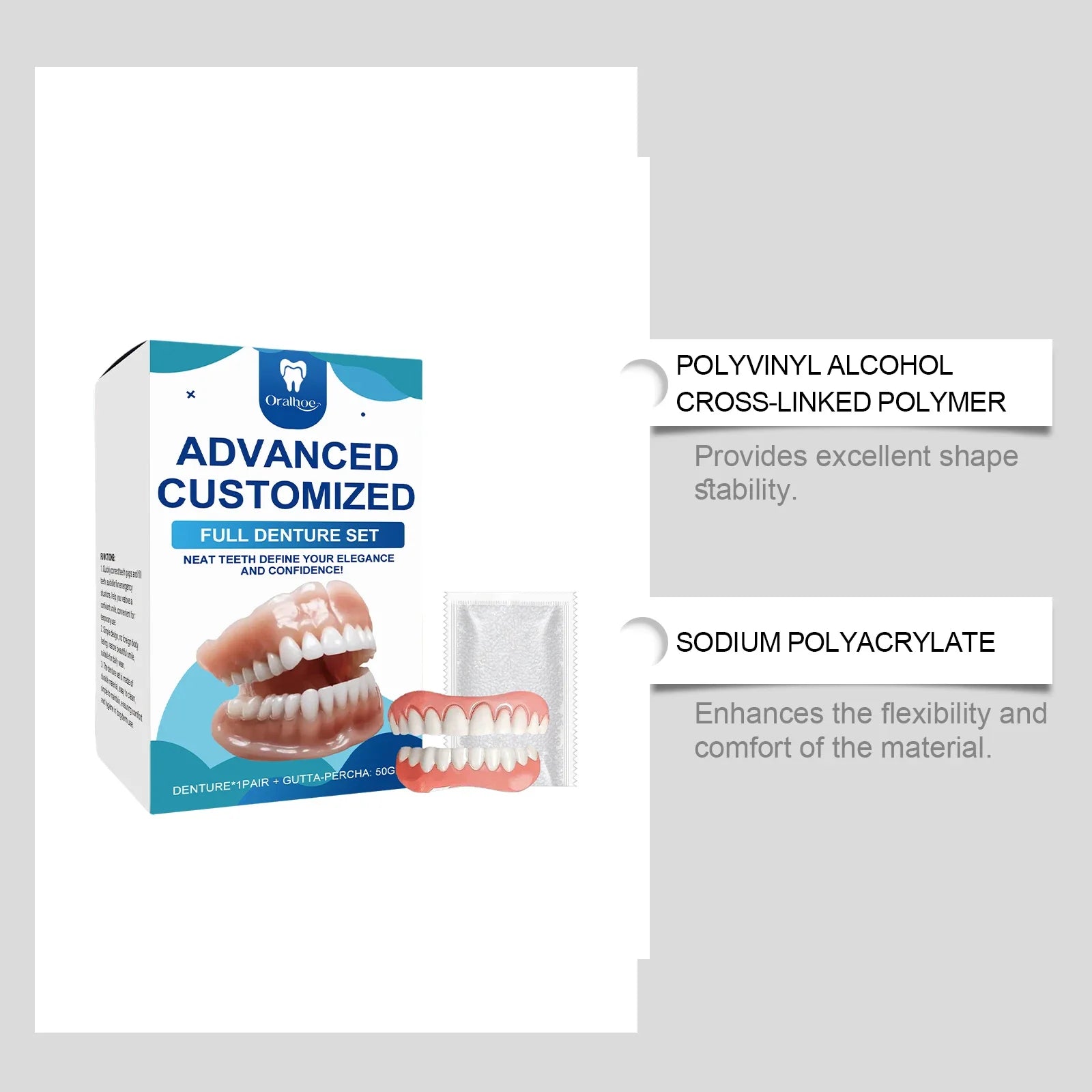 Temporary Denture Fitting and Dental Retouching Kit - 12