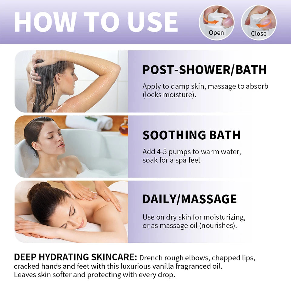 Moisturizing Vanilla Body Oil for Glowing Skin