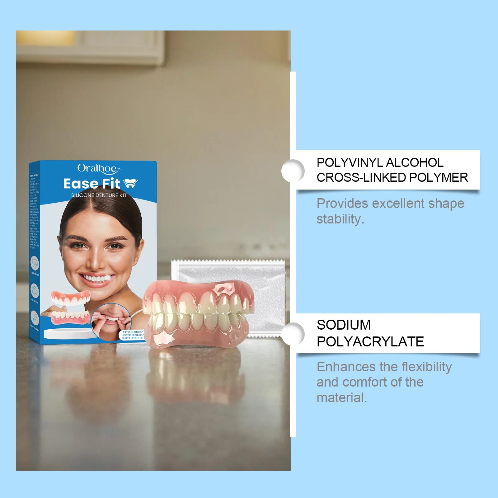 Comfortable Silicone Denture Set for Natural Smile Restoration - 10