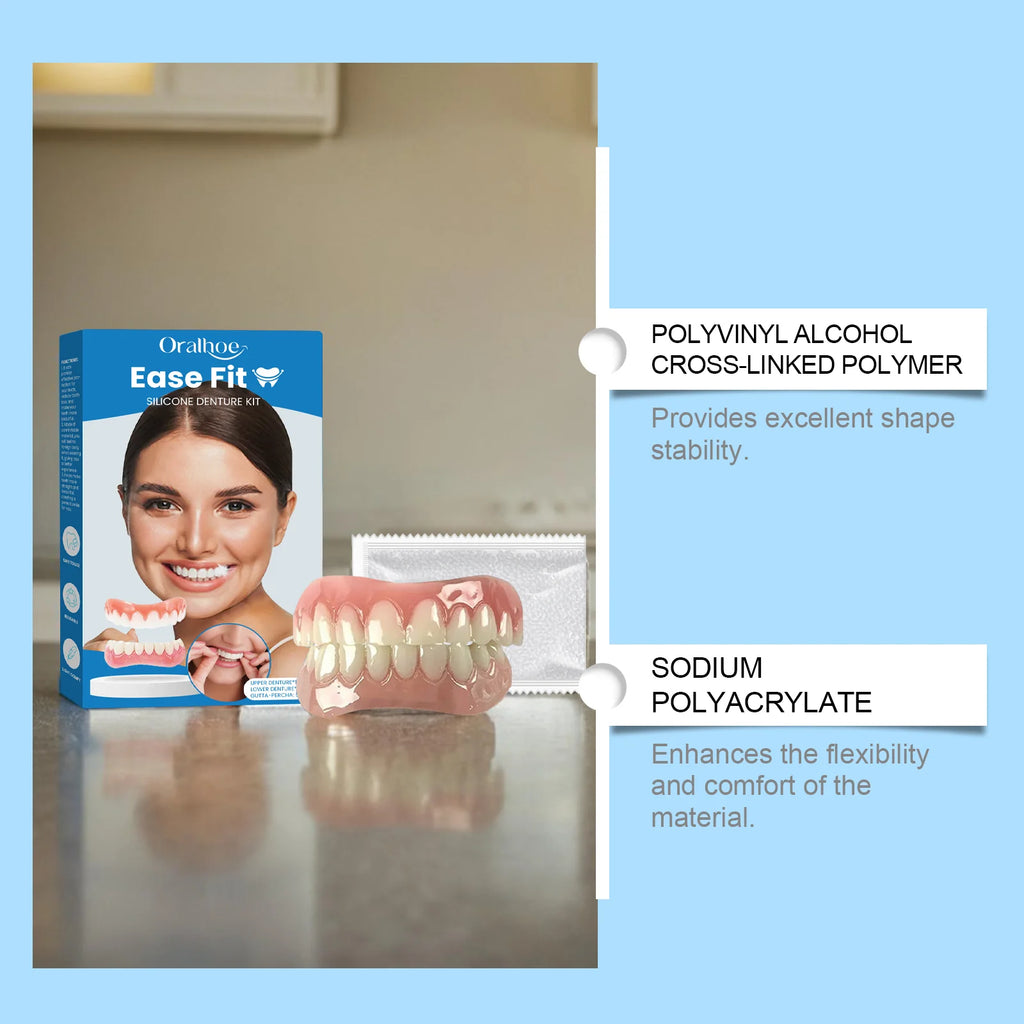 Comfortable Silicone Denture Set for Natural Smile Restoration