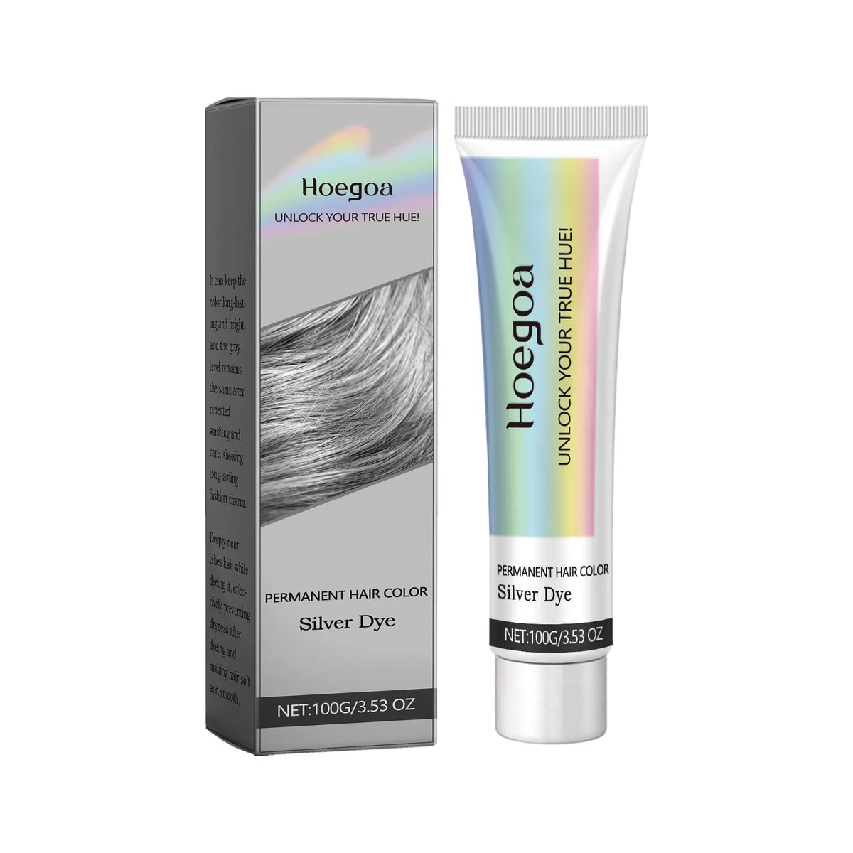 Permanent Silver Gray Hair Coloring Cream
