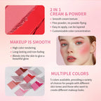 2-in-1 Cream and Powder Blush Palette for Long-Lasting Makeup