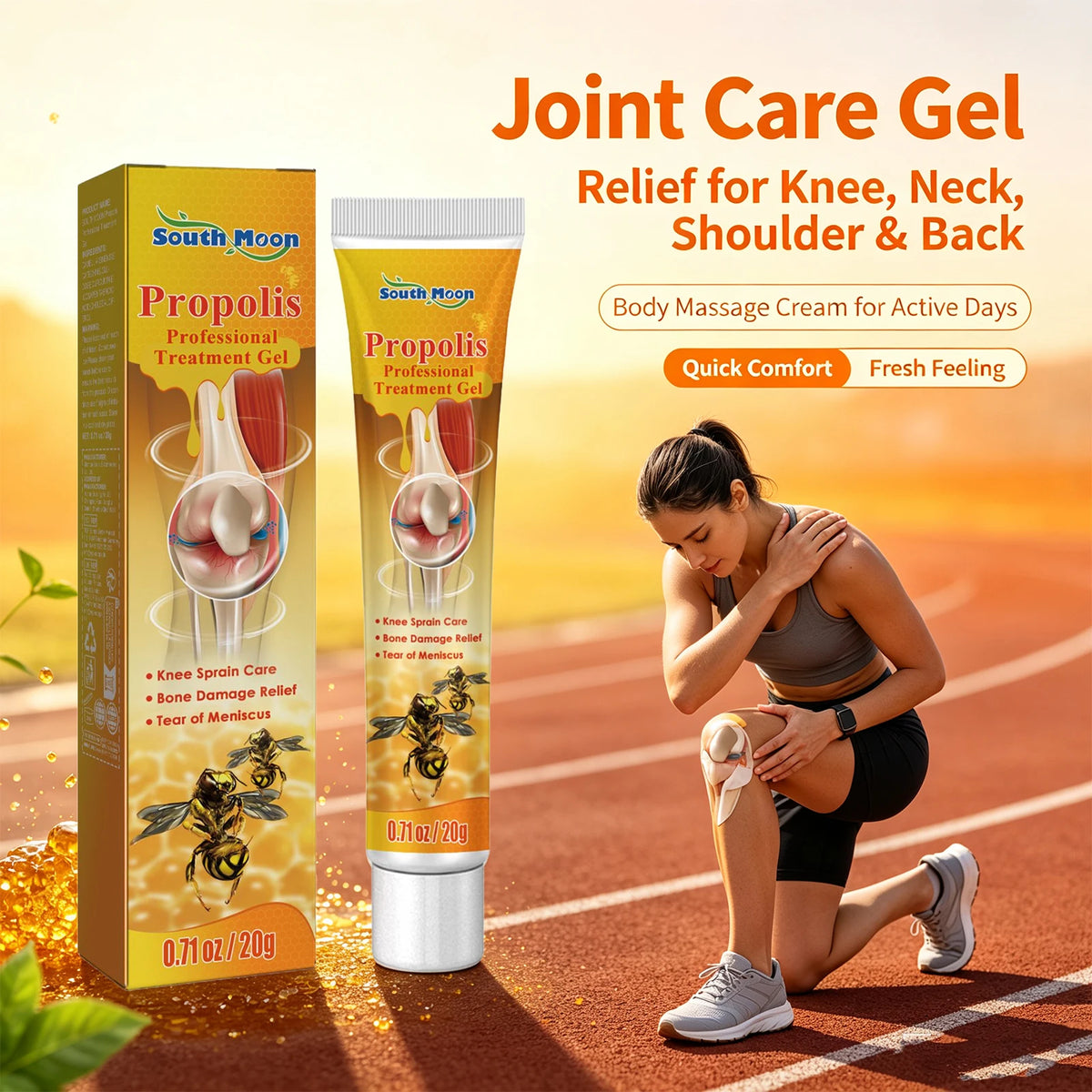 Propolis Cooling Joint and Muscle Massage Relief Gel