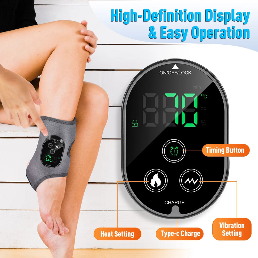 Heated Vibration Ankle and Calf Massage Wrap - 5