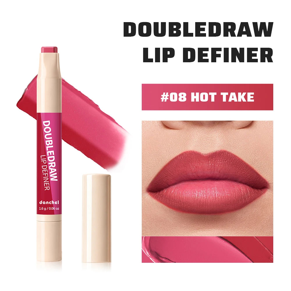 2-in-1 Dual Ended Lip Liner and Hydrating Matte Lipstick - 20