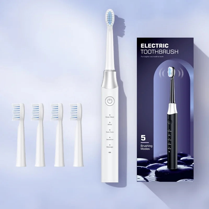 Rechargeable Sonic Electric Toothbrush with 5 Modes and Timer