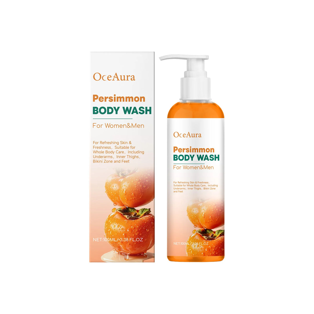 Persimmon Body Wash for Odor Control and Deep Skin Cleansing