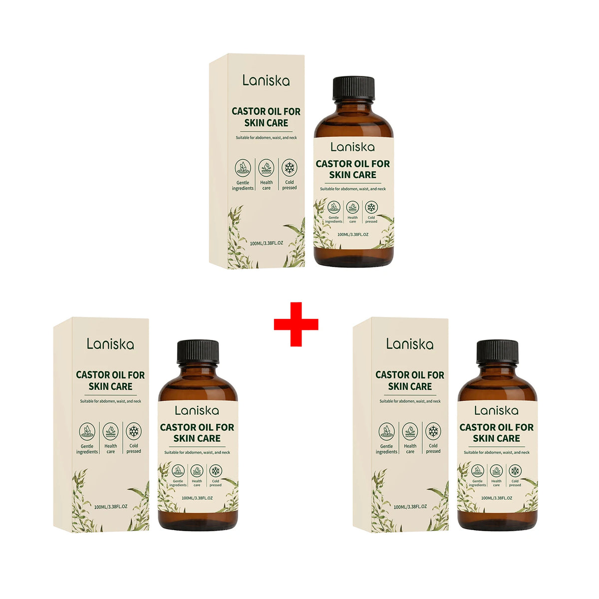 Cold Pressed Castor Oil for Body Skin Hydration and Massage