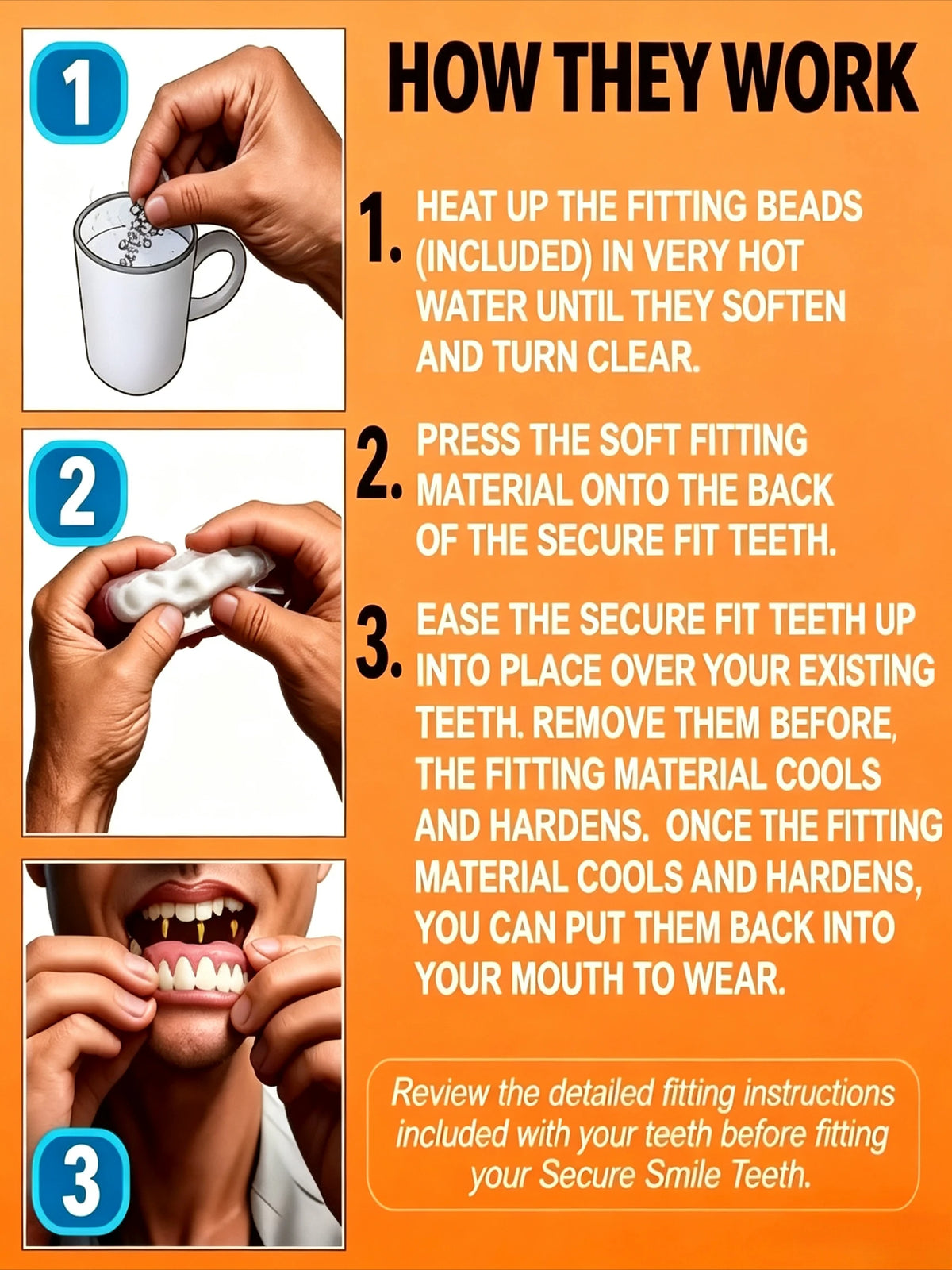 Natural-Looking Silicone Denture Set for Comfortable Daily Oral Care