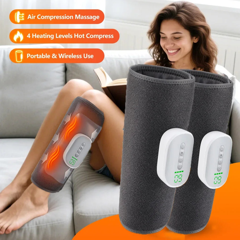 Wireless Heated Air Compression Leg Massager - 1