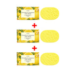 Exfoliating Lemon Scented Bath Sponge for Daily Body Cleansing
