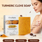 Turmeric and Clove Exfoliating Brightening Soap Bar for Face and Body