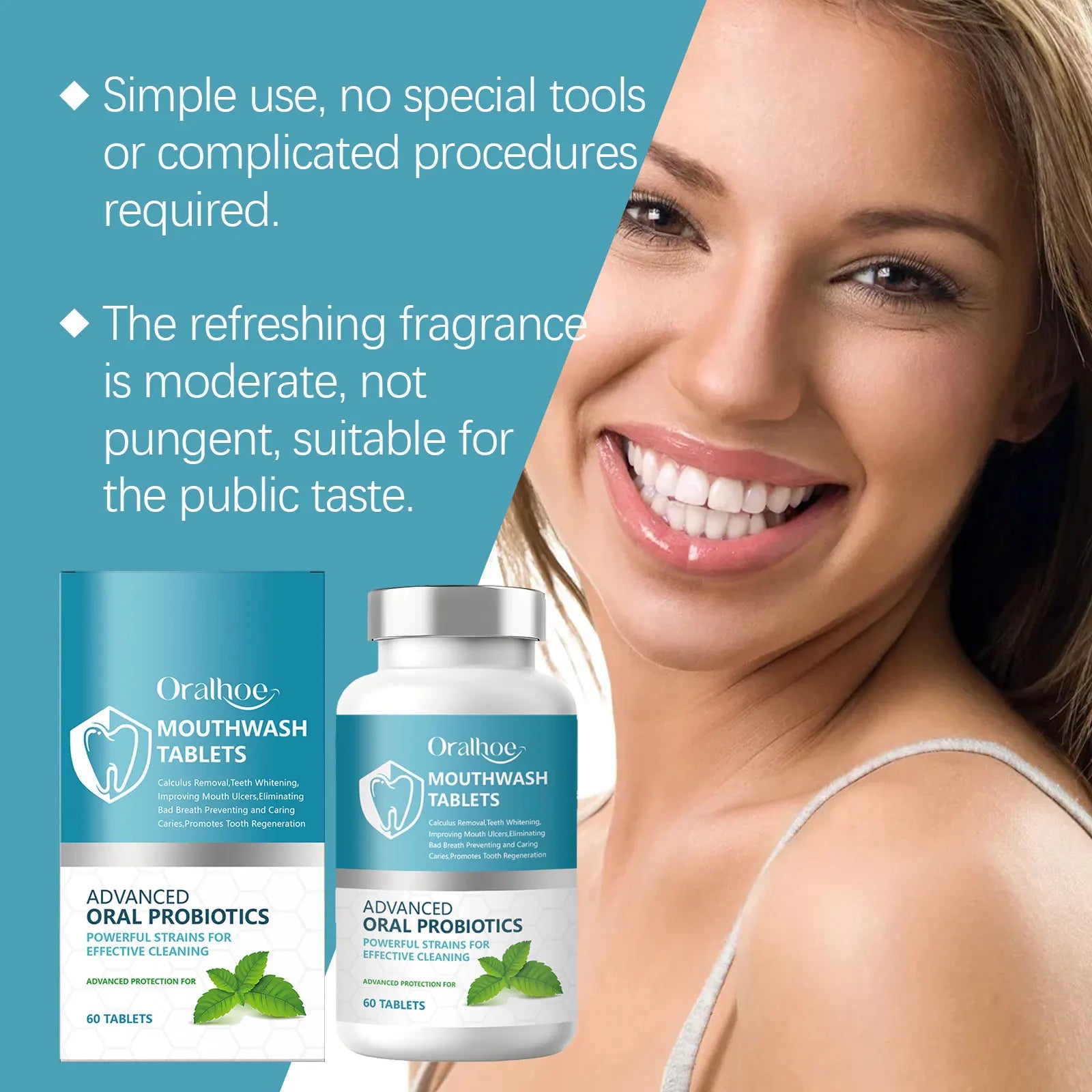 Refreshing Teeth Whitening & Probiotic Mouthwash Tablets - 11