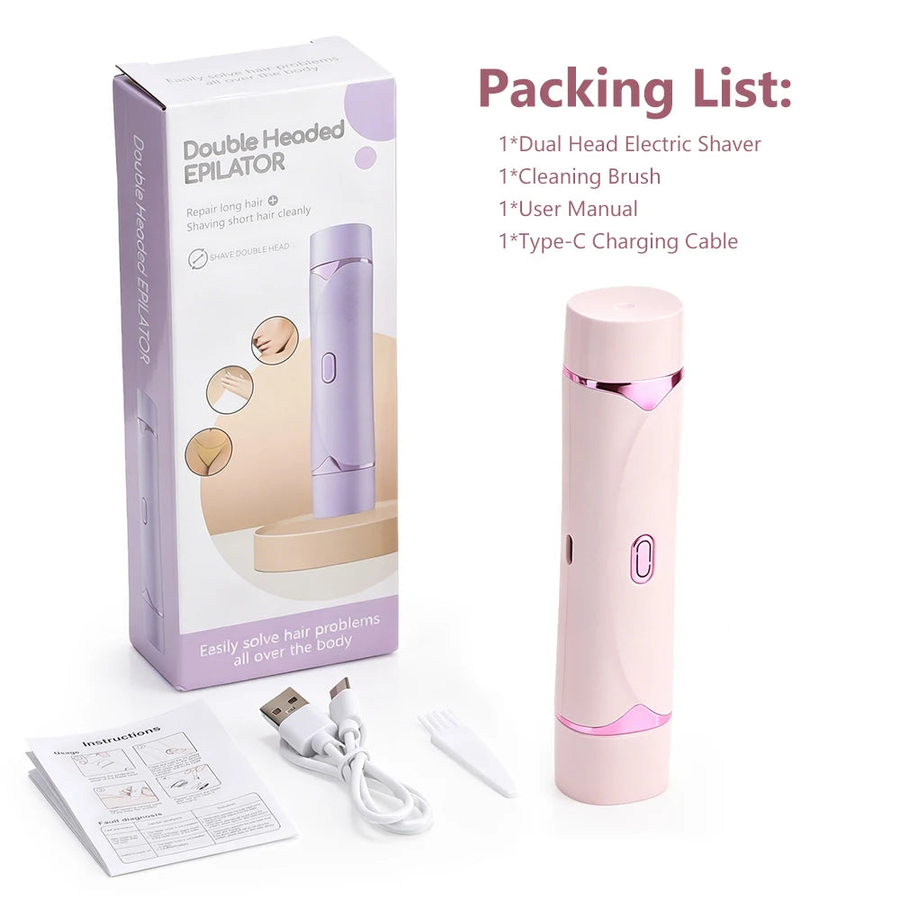 Dual-Head Painless Electric Body and Bikini Hair Trimmer - 16