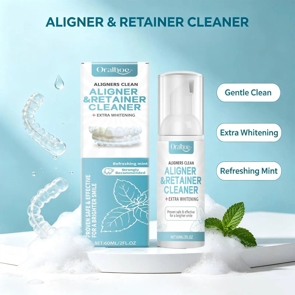 Refreshing Mint Foam Cleaner for Dental Aligners and Retainers