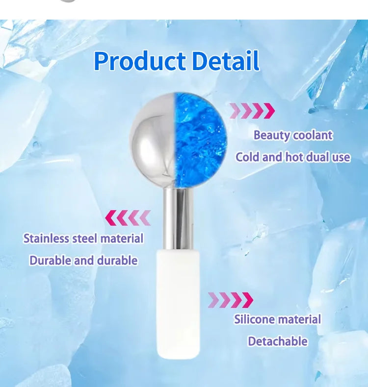 Stainless Steel Cooling Facial Globes for Puffiness and Wrinkles - 9