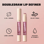 2-in-1 Dual Ended Lip Liner and Hydrating Matte Lipstick