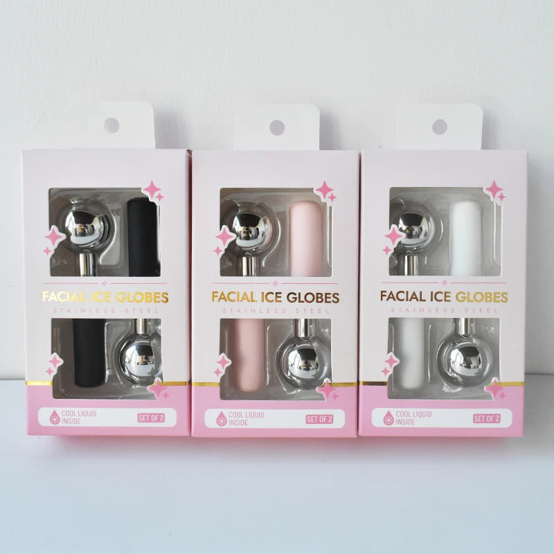 Stainless Steel Cooling Facial Globes for Puffiness and Wrinkles