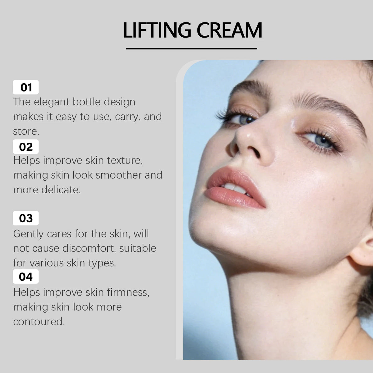 3D Face and Neck Firming Lifting Cream for Fine Lines
