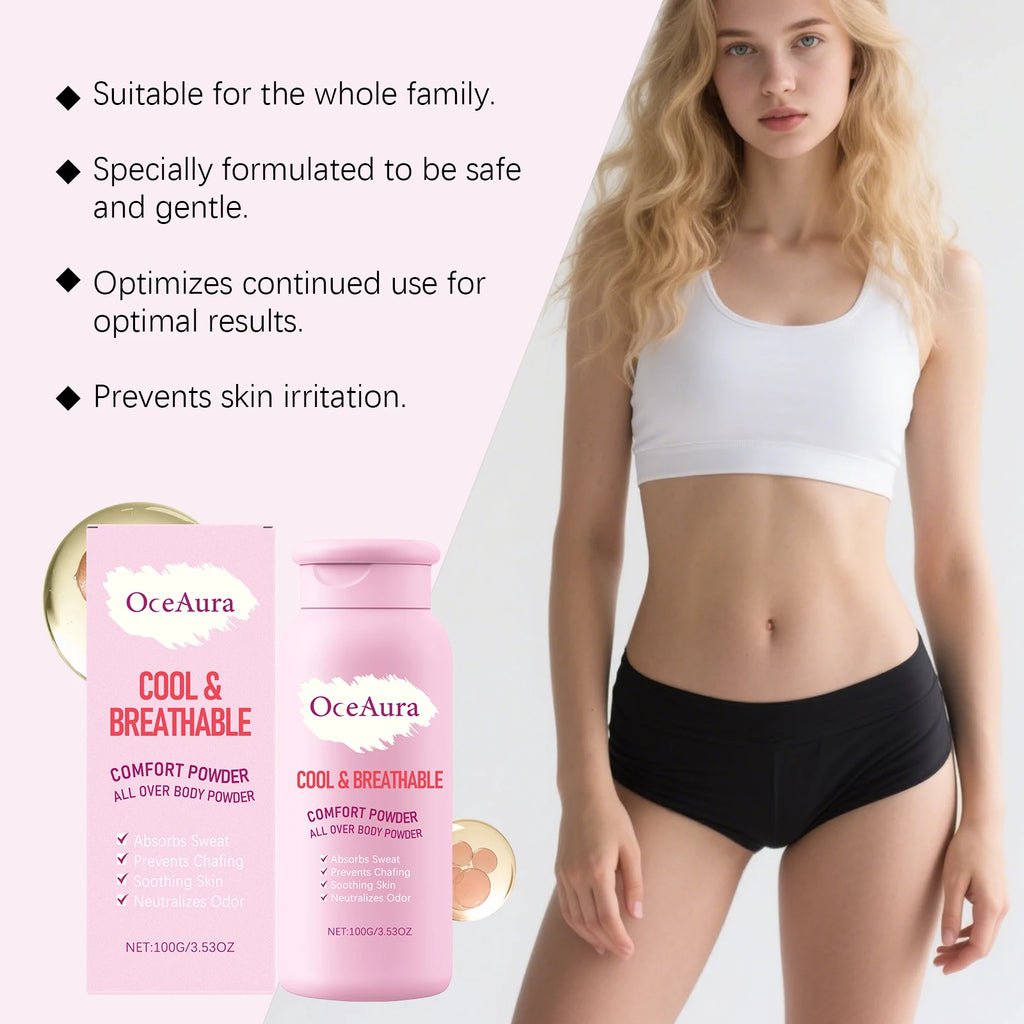 All-Over Body Cooling and Anti-Chafing Comfort Powder