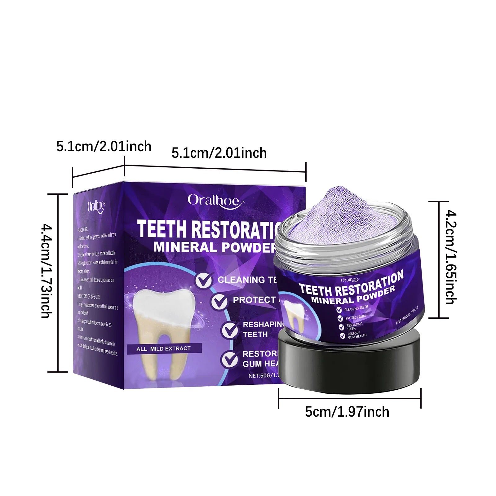 Purple Teeth Whitening and Enamel Restoration Powder - 6