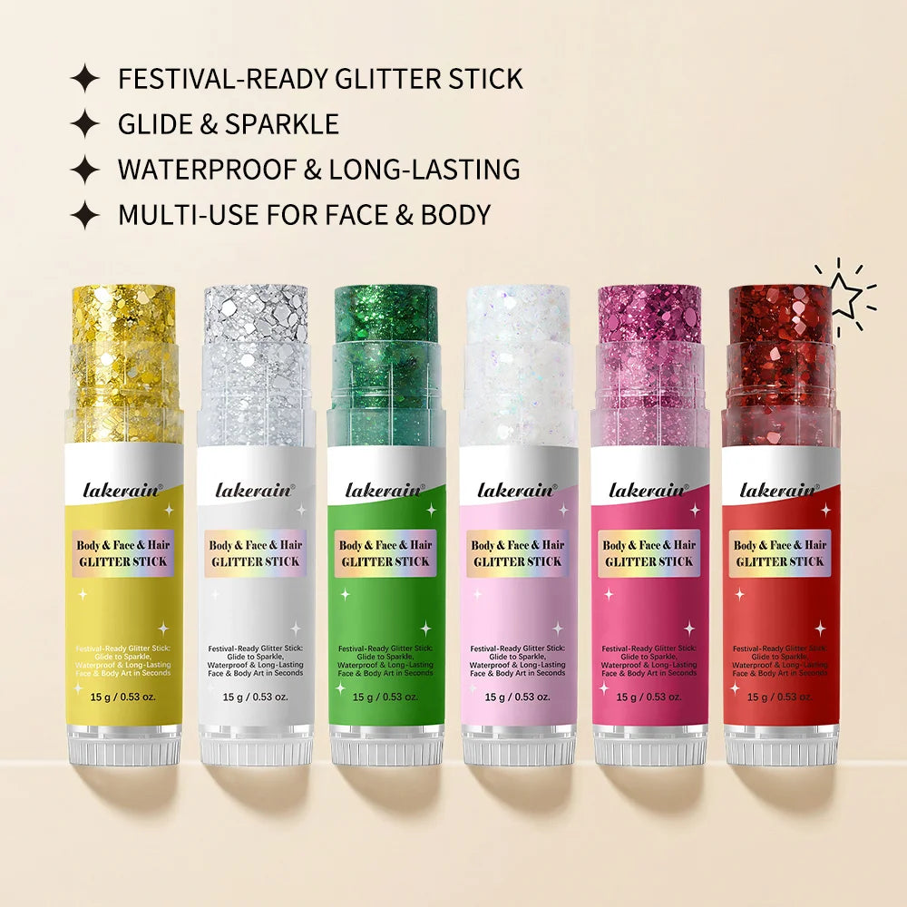 Waterproof Glitter Shimmer Stick for Face and Body