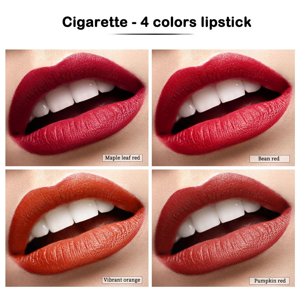 4-Piece Velvet Matte Lipstick Set Waterproof Long-Lasting