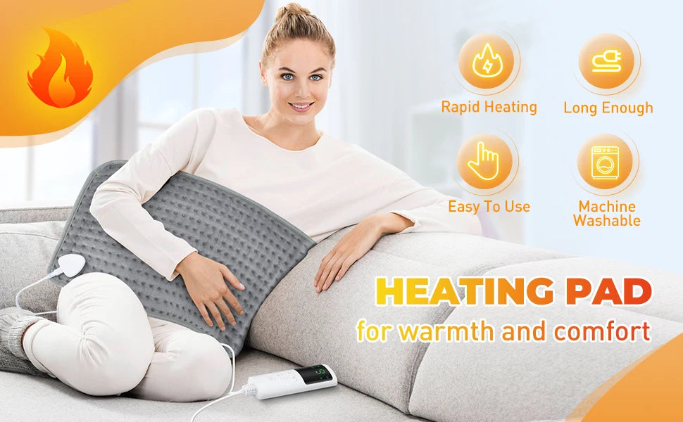 Adjustable Electric Heating Pad for Back and Body Pain Relief