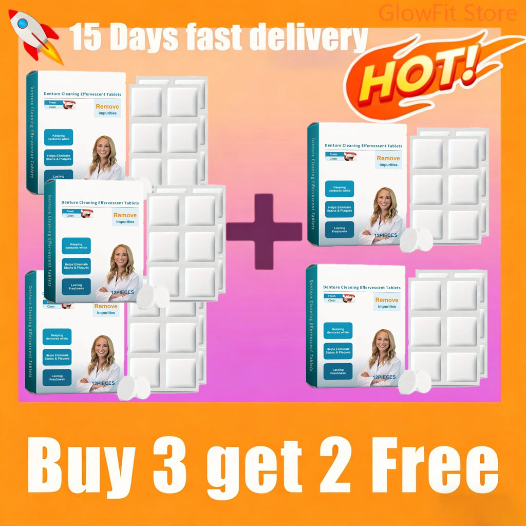 Effervescent Denture Cleaning Tablets - 12 Piece Deep Clean Kit