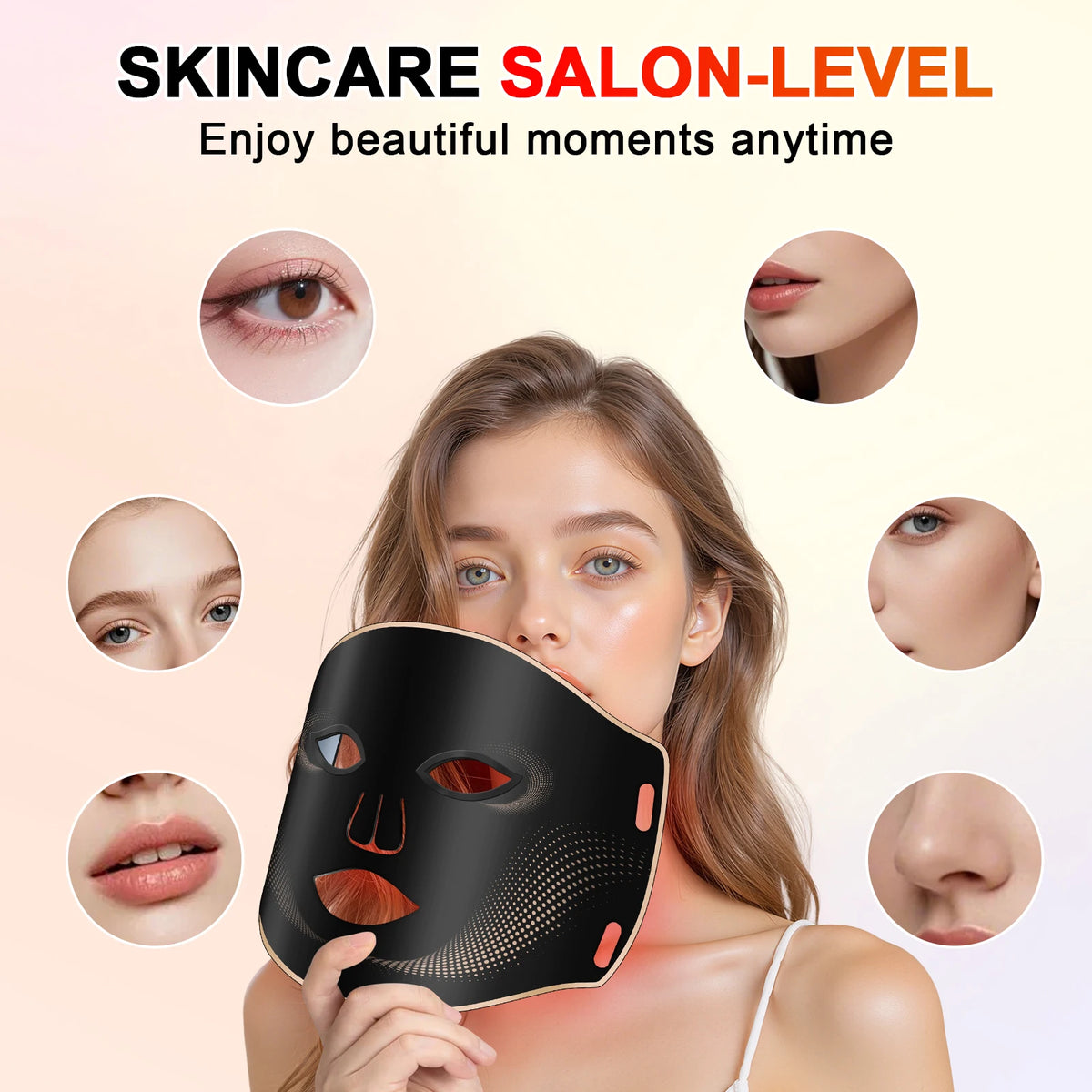 7-Color Cordless LED Facial Mask for Skin Rejuvenation