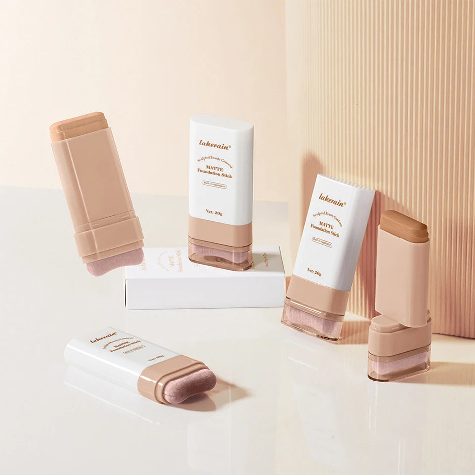 Matte Foundation Stick with Built-in Blending Brush - 19