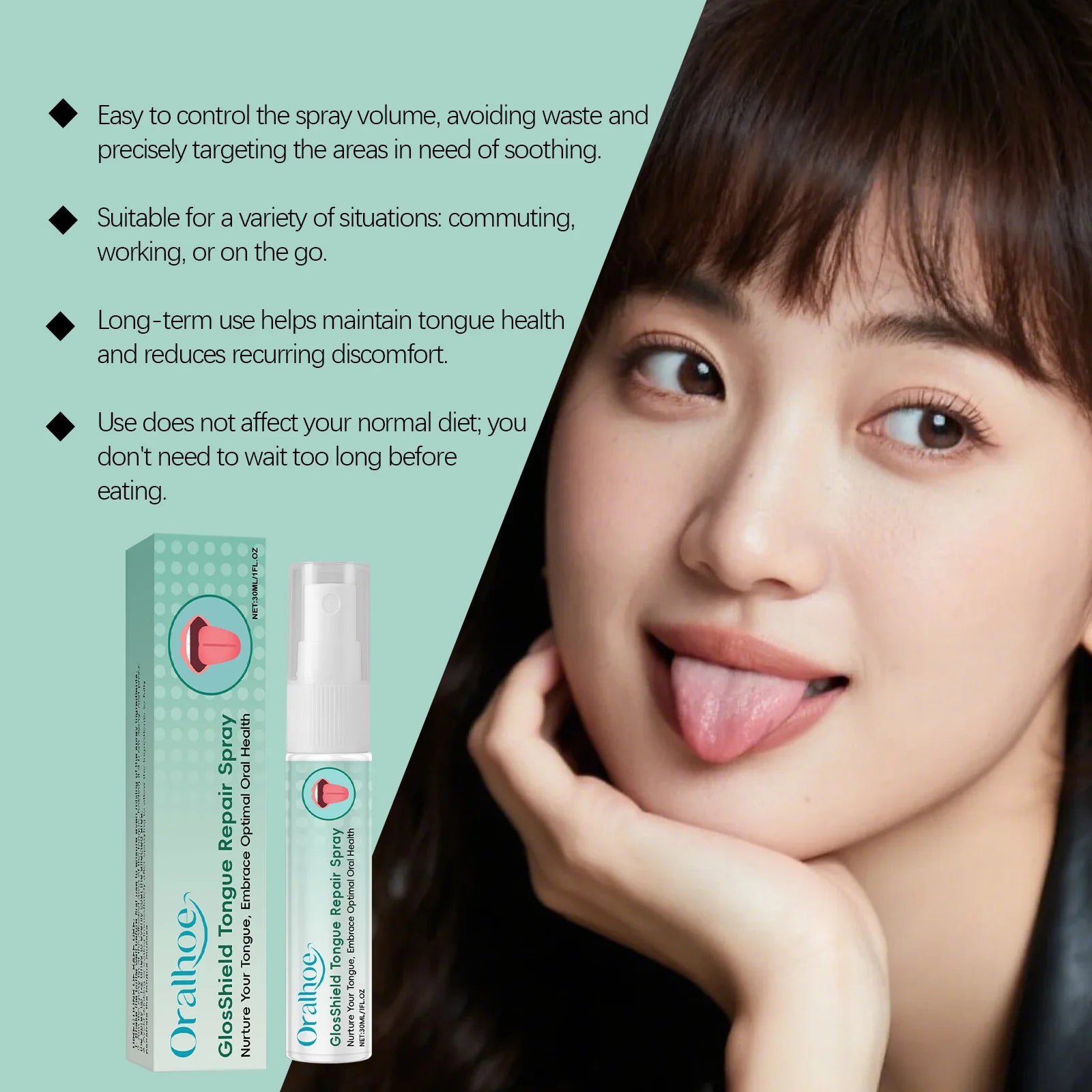 Refreshing Tongue Repair Spray for Oral Hygiene and Bad Breath - 11
