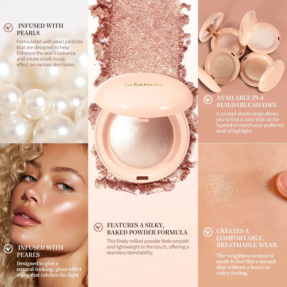 Silken Touch Shimmer Highlighter Powder for Radiant Glow - 3