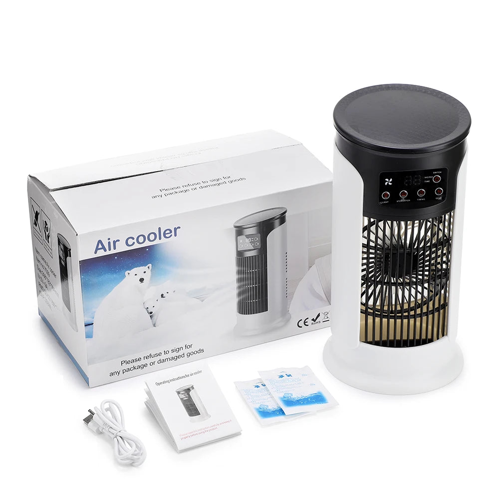 Portable Desktop Air Cooler and Humidifier with 6 Speeds