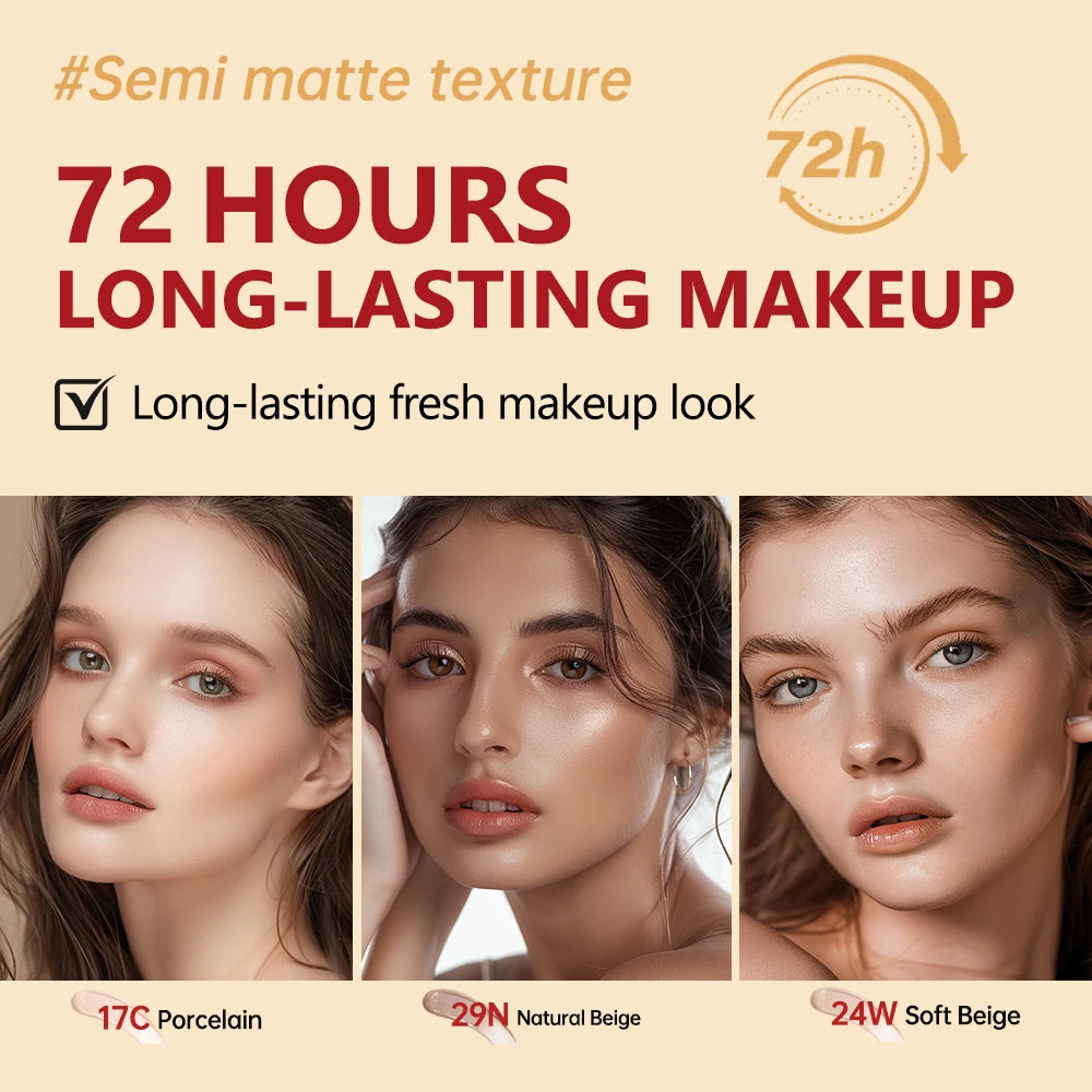Waterproof Full Coverage Cushion Foundation with Sun Protection - 4