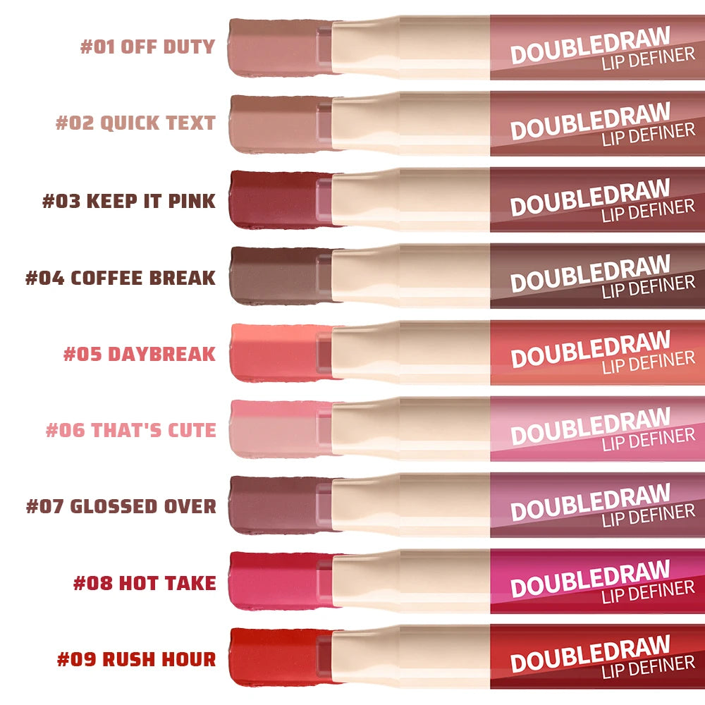 2-in-1 Dual Ended Lip Liner and Hydrating Matte Lipstick - 9