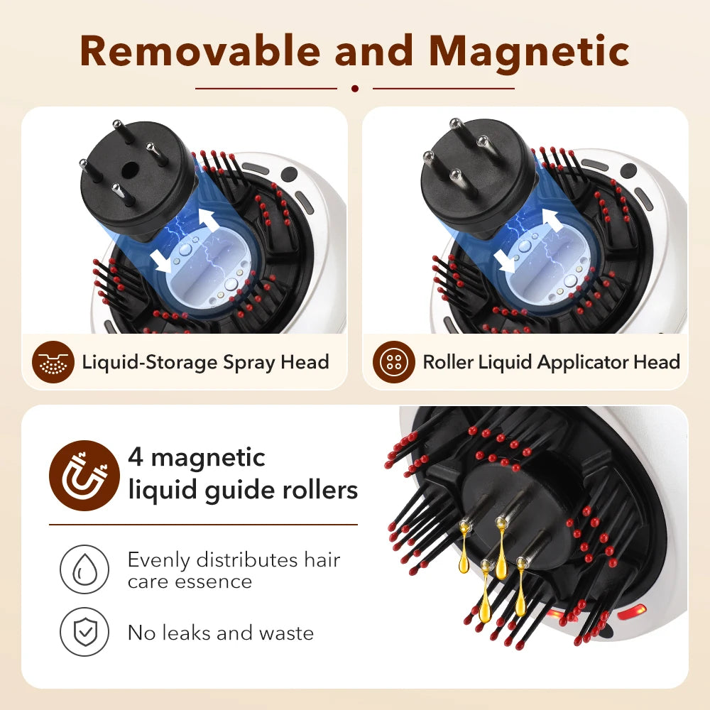 Electric Scalp Massager and Essential Oil Applicator Comb