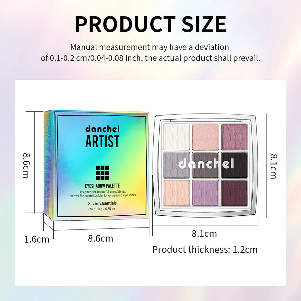 9-Color Professional Matte and Shimmer Eyeshadow Palette