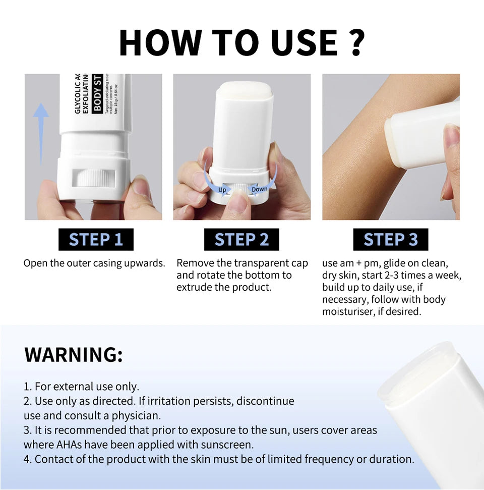 Glycolic Acid Exfoliating Body Stick for Smooth Skin - 16