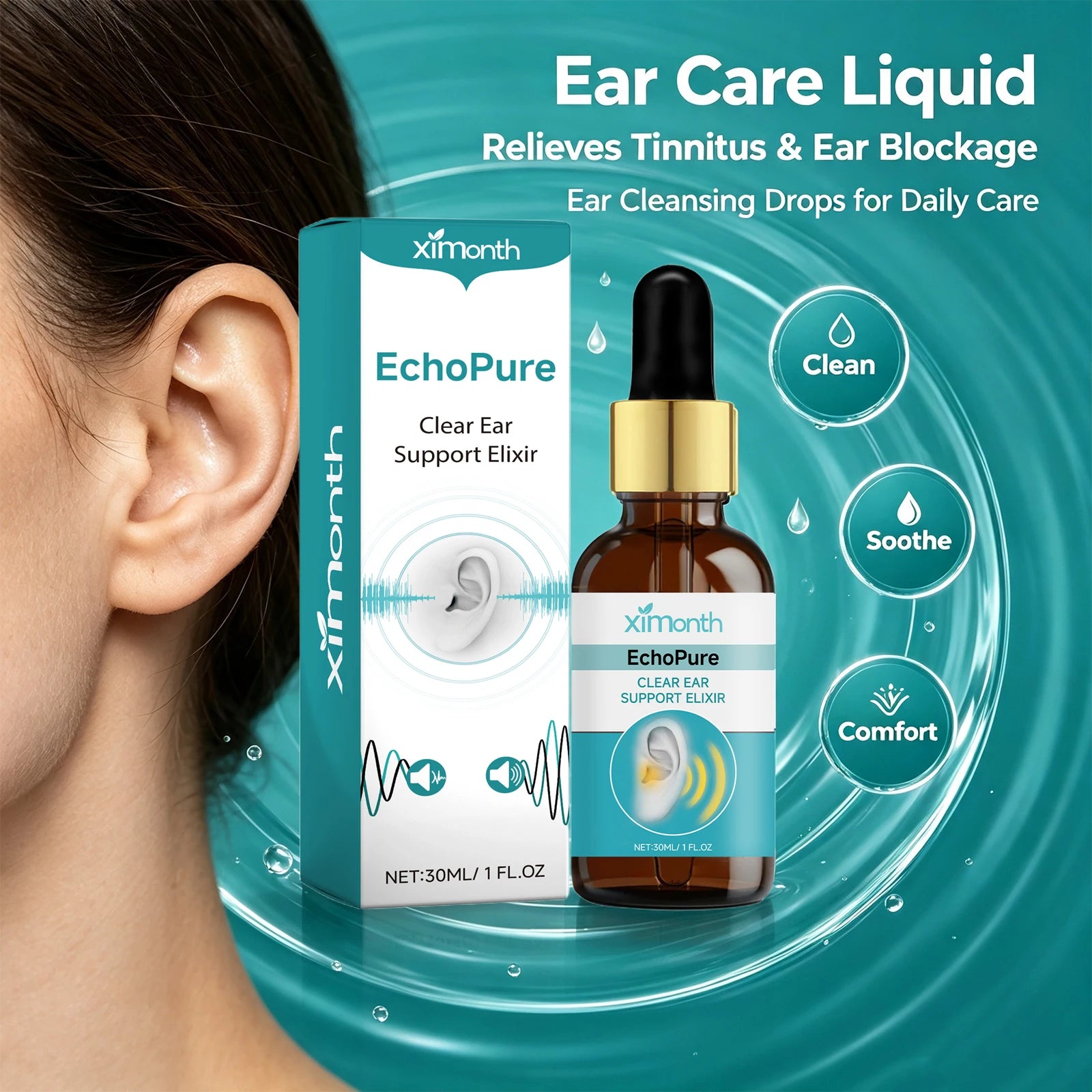 Earwax Removal Drops for Tinnitus and Blocked Ear Relief - 1