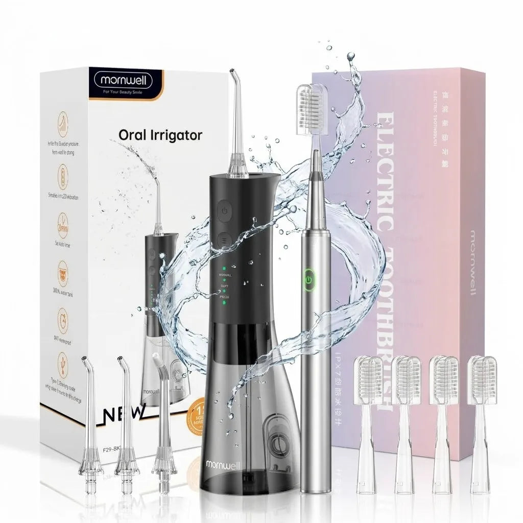 Electric Water Flosser and Sonic Toothbrush Oral Care Kit
