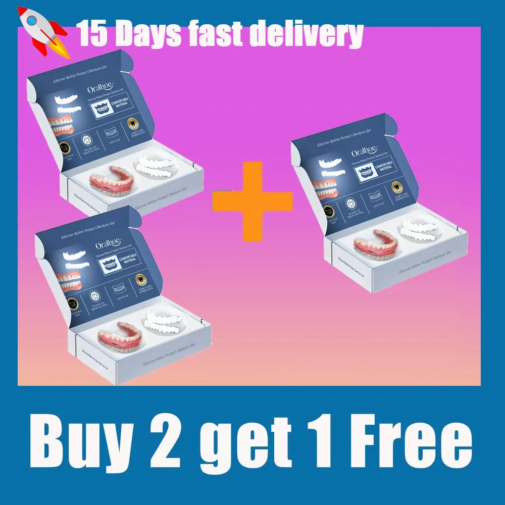 Adjustable Silicone Veneer Teeth Set for Natural Smile