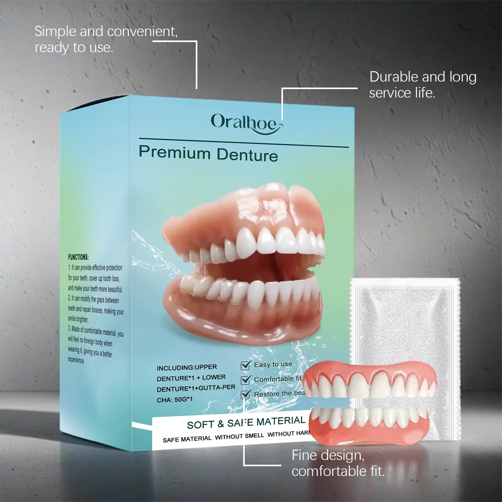 Temporary Silicone Cosmetic Dentures for Smile Improvement - 11