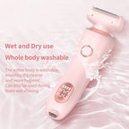 2-in-1 Electric Hair Shaver for Women - Painless Body & Face Trimmer
