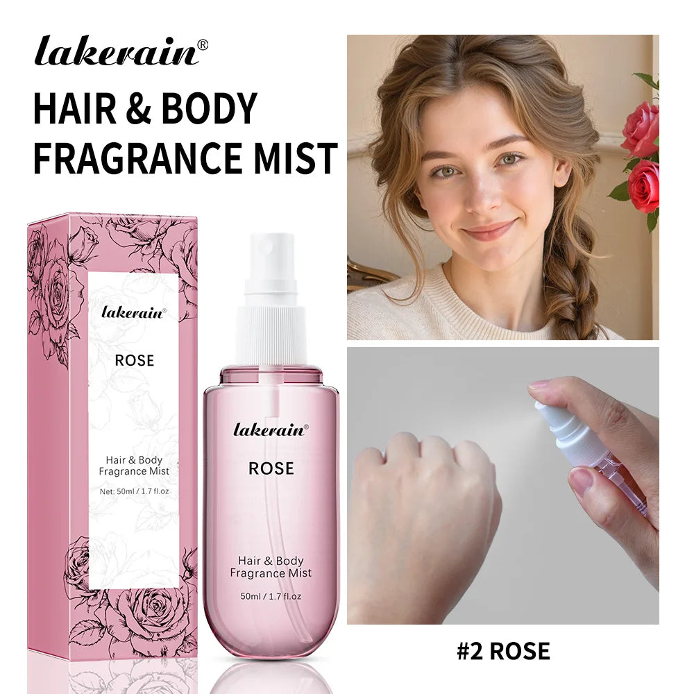 Vanilla and Rose Refreshing Hair and Body Fragrance Mist