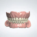 Custom-Fit Silicone Denture Set for Upper and Lower Teeth