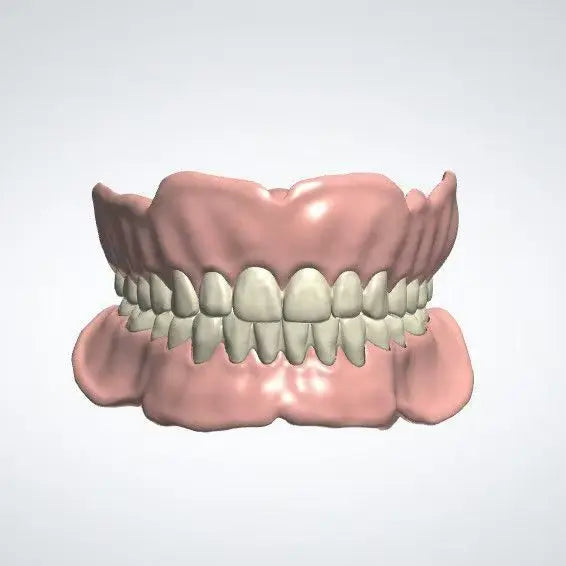 Custom-Fit Silicone Denture Set for Upper and Lower Teeth